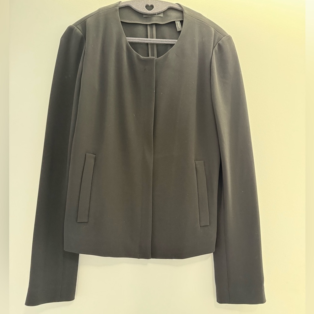 Theory - Black Admiral Crepe Zip Suiting Jacket